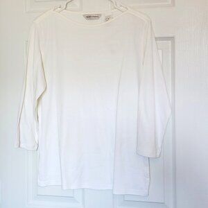 DRAPERS & DAMONS, BOAT NECK TOP - NEW